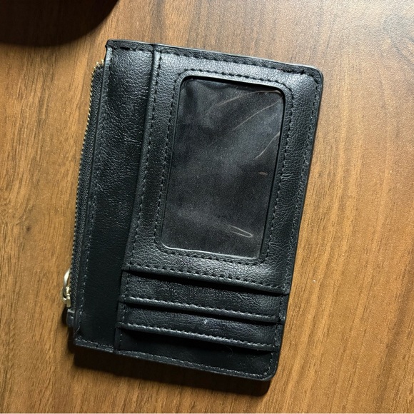 Black Leather and Nylon Pouch with wallet - Picture 7 of 10